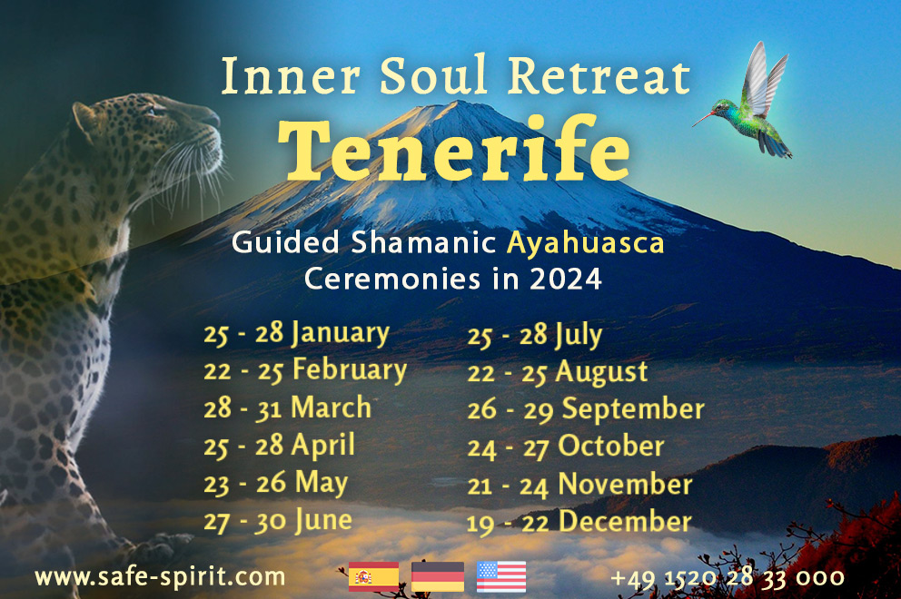 Dates for Ayahuasca Retreats in spain, canary islands, Tenerife 2024